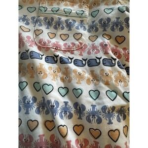 Roller Rabbit Maine Squeeze Women's Pajama Set Whales Hearts Lobsters Sz M HTF